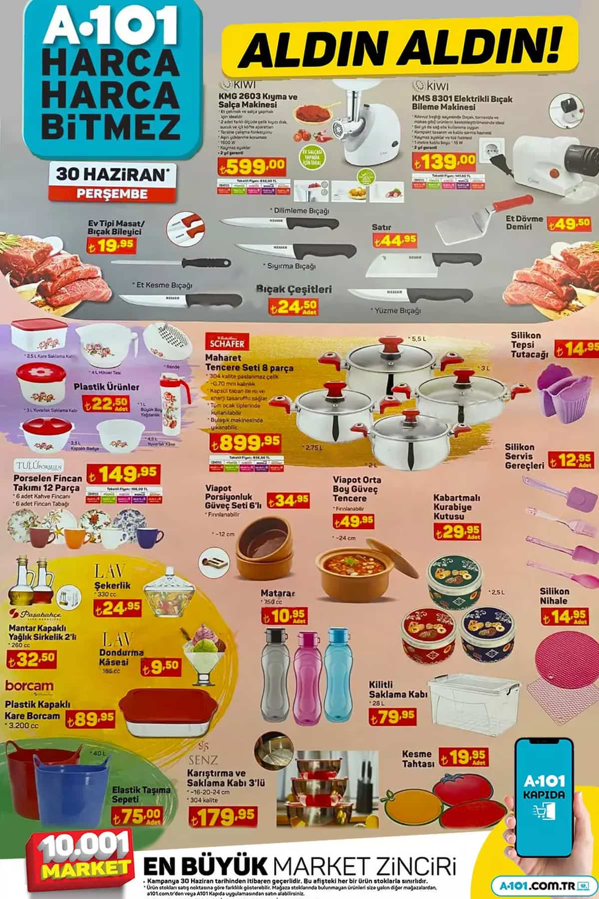 A101 30 Haziran 2022 Perşembe aktüel ürünler! İşte 30 Haziran A101 kataloğu indirimli fiyat listesi!
