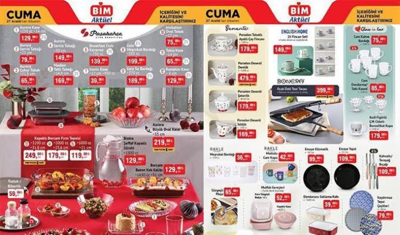 BİM 27 Aralık 2024 Aktüel Ürünler Kataloğu Yayınlandı